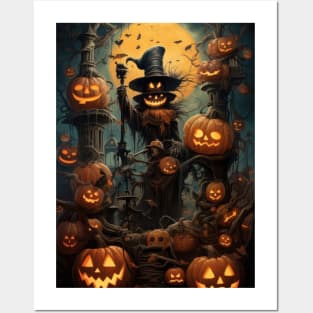 Helloween party night Posters and Art